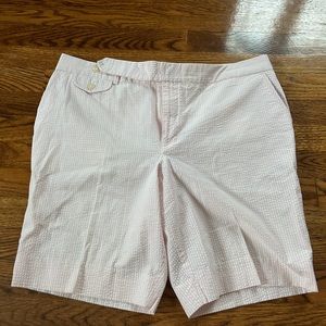 Ralph Lauren summer shorts, stripped pink/white, good condition, size 14 women